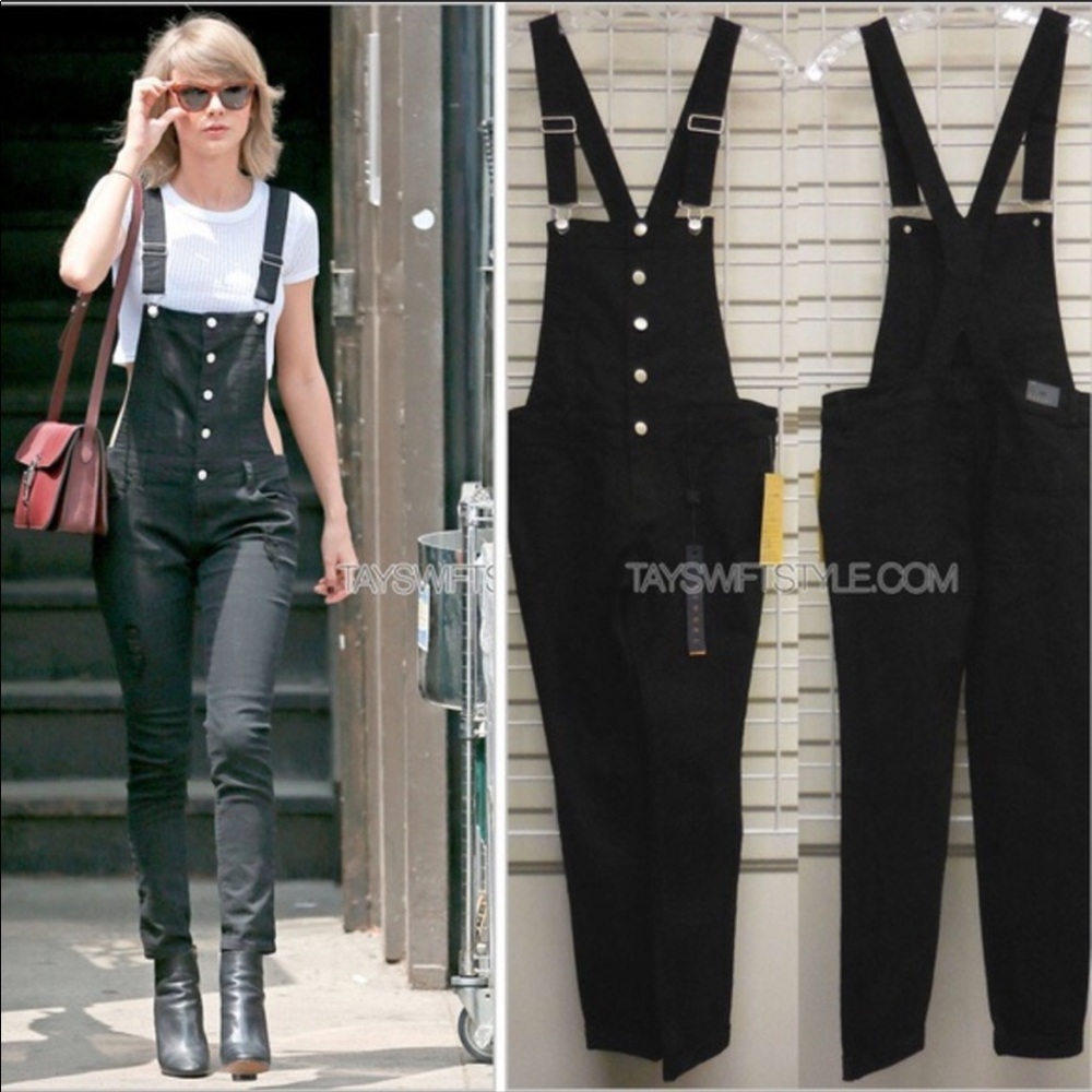 Tinseltown Denim Black Taylor Swift Overalls Jeans